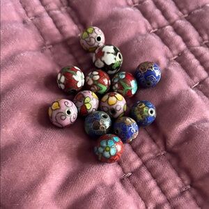 Colorful clausane beads vintage